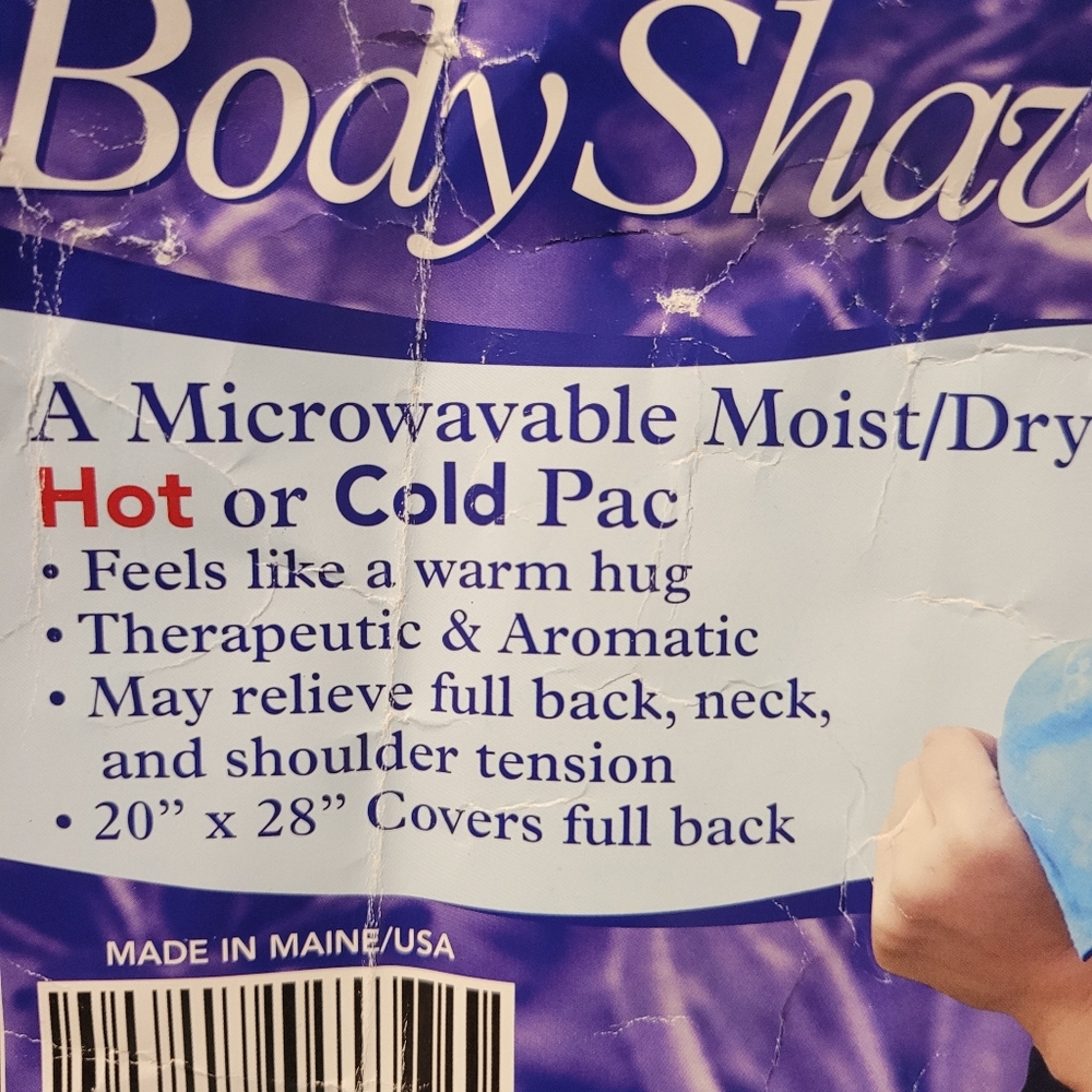 BRAND NEW NATURAL PAC BODY SHAWL MICROWAVABLE HOT COLD PACK BLUE GREEN. RELIEF - Picture 4 of 6